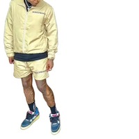 Conjunto Deportivo Unisex de Dos Piezas con Cremallera, Transpirable, de Secado Rápido, para Invierno, Chaqueta Cortavientos de Algodón Sólido con Bordado 3D y Satén, Directo de Fábrica