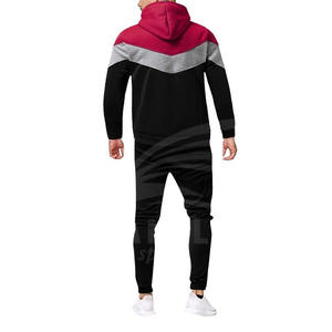 Survêtement d'hiver pour homme 2024, fabrication directe d'usine, design personnalisé en coton et polyester avec fermeture éclair supérieure pour le jogging - Product Image 6