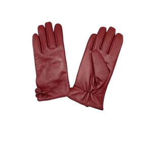 ถุงมือหนังแท้สำหรับผู้หญิง, สีพื้น, กันลื่น, ซับในอบอุ่น, ตกแต่งหัวใจ, สำหรับฤดูใบไม้ผลิ, ฤดูใบไม้ร่วง, ขี่จักรยาน - Product Image 2