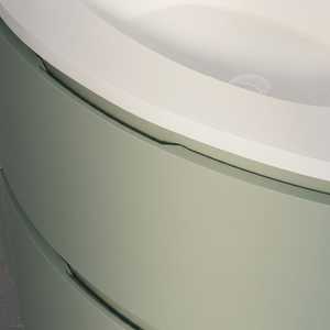 Meuble de salle de bain suspendu au mur Koricini de 70 cm de design italien avec lavabo vert sauge, mobilier de salle de bain de luxe de Las Vegas - Product Image 3
