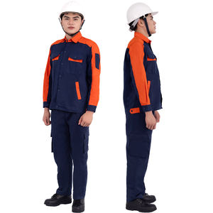 Conjunto de uniformes industriales transpirables de dos piezas Material de algodón y poliéster para trabajo - Product Image 5