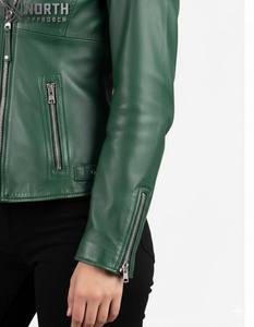 Chaquetas de cuero genuino personalizadas de la mejor calidad para mujer Chaqueta de cuero de napa de oveja a la moda para mujer Chaqueta de cuero personalizada - Product Image 6