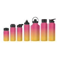 Bouteille d'eau de sport portable en acier inoxydable 304 316 HAERS personnalisée, thermos, gourde isotherme avec paille
