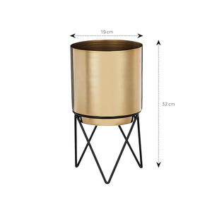 Soporte de Flores Redondo de Metal con Acabado Dorado, Maceta Artificial, Diseño Atractivo de Hierro, Uso en Suelo, Decoración - Product Image 6