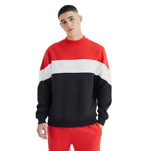 Sweat-shirts pour hommes à col rond avec design à empiècements, personnalisables, très vendus, de haute qualité, en coton/polaire, chauds et confortables pour l'hiver - Product Image 1