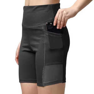 Ropa deportiva de cintura alta para mujer, ropa deportiva corta con cintura elástica, malla transpirable de tela para gimnasio y yoga - Product Image 1