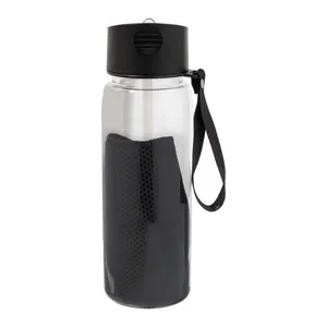 Bouteille d'eau de sport Fitmax RPET avec serviette, gadgets écologiques - Product Image 2