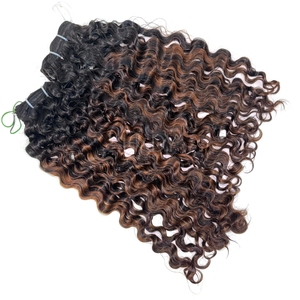 Paquetes de colores personalizados rizados birmanos de cabello crudo de alta calidad para hacer pelucas de cabello humano real - Product Image 4