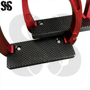 SHER SONS SPORTS Étriers d'équitation pliables en acier inoxydable et alliage d'aluminium anodisé - Durables, antidérapants, personnalisés pour l'équitation - Product Image 4