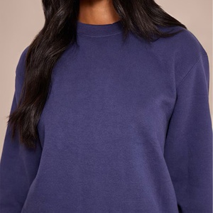 Sudadera de lana de cuello redondo para mujer, aspecto moderno de calle, Top informal cómodo, suministro de fábrica OEM, diseño personalizado, ropa al por mayor - Product Image 5