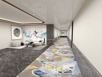 Preiswerter Flur Korridor und Gästezimmer bedruckter Teppich Appartment Wohnung floral Muster Wand zu Wand industrielle Teppiche