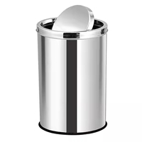 Poubelle à roulettes en acier inoxydable grande capacité avec pédale, résistante à l'eau, pour intérieur/extérieur, cuisine domestique