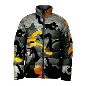 Outdoor High Quality <b>Men's</b> Winter Puffer <b>Jacket</b> Custom Logo Thick <b>Camo</b> Bubble Hood Windbreaker Front Wholesale High Street Style - Product Image 1