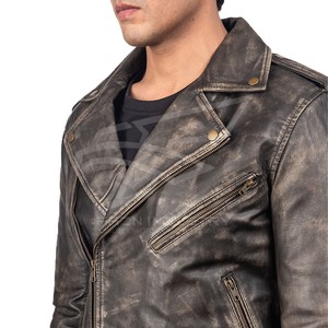 Men's Casual Fashion <b>Jacket</b> <b>Winter</b> <b>Leather</b> <b>Jacket</b> for Mens OEM Services Custom Logo Full Zipper <b>Leather</b> Men's <b>Jackets</b> - Product Image 4