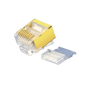 RJ45 8P8C Cat6 Modular <span class=keywords><strong>Plug</strong></span> Macho 6 Multi-Core Encalhado Blindado Para 26AWG Gato Plugue do Cabo de Rede - Product Image 1