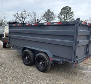 Remorque à benne basculante robuste 7X14 avec système hydraulique, état neuf, pour usage agricole, à vendre - Product Image 2