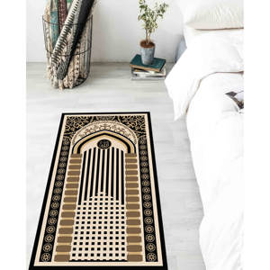 พรมละหมาดอิสลามสีเบจและสีน้ำตาล: พรมพิมพ์ลาย, ของขวัญทางศาสนา, พรมขนนุ่ม - Product Image 3