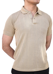 Men Solid Knitted Short Sleeve for Shirt Casual Summer Wear Lightweight Breathable Eco-Friendly High Quality Cotton Blend - Product Image 3