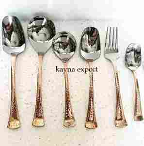 Juego de 8 Cucharas de Acero Inoxidable Plateado, Diseño Moderno, para Servir Comida y Postre - Product Image 4