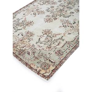 Tapis vintage en laine ivoire noué à la main, motif médaillon abstrait rectangulaire en jute pour la maison, le salon, la chambre, le couloir Pae-3253 - Product Image 2