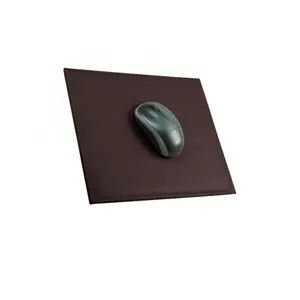 Tapis de souris en cuir véritable avec Logo personnalisé de couleur noire pour bureau - Product Image 1