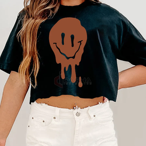 2025 New Fashion Women's Crop <b>Top</b> High Quality Custom Logo OEM T Shirt Eco-Friendly Crop Tee - Product Image 4