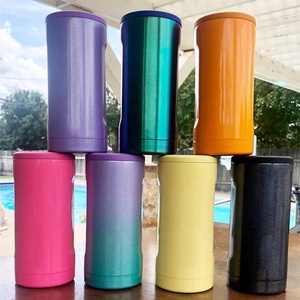 Increíble caliente 12oz vacío doble capa de acero inoxidable refrigeración delgada cola cerveza taza - Product Image 6