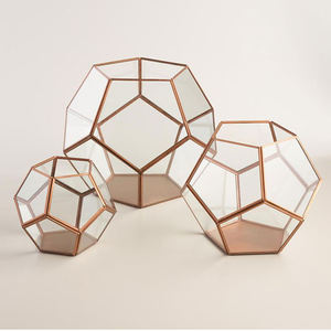 Top Design Gold Brass <b>Glass</b> Ball Shape Open <b>Terrarium</b> Handmade Modern Tabletop Centerpiece Planter Home Decor Jewelry Boxes - Product Image 2