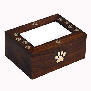 Good Quality 2025 Mango Wood Funeral Urns <b>Box</b> in Low Prices Natural Color Wooden Cremation Urns <b>for</b> Animal and Human <b>Ashes</b> - Product Image 5