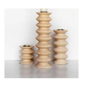 Candelabros de madera a precio de fábrica, Juego de 3 candelabros de madera de mango para centro de mesa, candelero rústico de 4, 6 y 8 pulgadas - Product Image 6