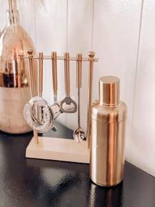 Traditional Metal <b>Bar</b> <b>Tool</b> Set Classic Stainless Steel Cocktail Accessories For Vintage Inspired Home <b>Bars</b> - Product Image 4