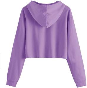 Meilleure vente de qualité supérieure sweat à capuche de gymnastique d'hiver pour femmes crop top capuche respirante de grande taille avec logo avant vente en gros OEM - Product Image 2