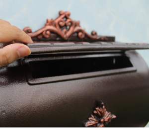 Buzón de periódico montado en la pared Buzón de aluminio de Villa vintage Buzones de oficina de correos antiguos a la venta - Product Image 3