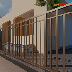 Valla de hierro moderna Diseños de valla de privacidad Artístico Seguro Personalizable Ecológico Durable 7 pies de altura Modelado 3D para - Product Image 3