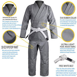 Uniforme BJJ GI de conception personnalisée pour hommes Offre Spéciale Matériau durable avec logo avant pour les arts martiaux - Product Image 2