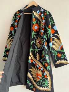 Nueva Chaqueta de Algodón de Lona Transpirable y Ecológica con Bordado a Mano Estilo Suzani, Última Moda en Ropa Boho Chic para Mujer, Proveedor - Product Image 6