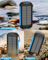 Produk Inovatif 2022 Solar Power Bank 20000Mah Stasiun Pengisi Daya Ponsel Surya Portabel Tahan Air Pengisi Daya Surya untuk Sel