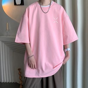 T-shirt vêtements de rue en coton vierge T-shirt surdimensionné à épaules tombantes T-shirt personnalisé de haute qualité impression T-shirt lourd pour hommes - Product Image 4