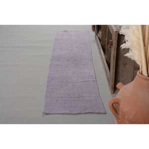 Modern Vintage Turkish Rug 1.8 X 8.2 ft Purple Classic Rectangle Patchwork Design Wool Material Latex for Living Room Hallway 4m - Product Image 2