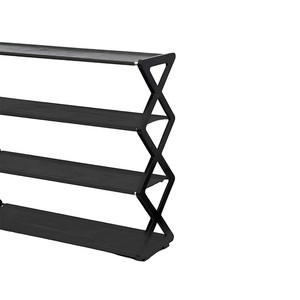 Scarpiera Myrva a 3 Ripiani in Metallo, Autoportante, Salvaspazio, Arredamento Moderno per Soggiorno - Product Image 5