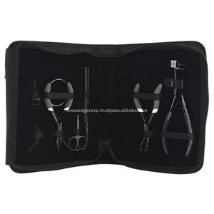 Kit d'outils d'extensions de cheveux réels hautement personnalisés dissolvant de kératine et ruban adhésif pour extensions pince à sertir boucle outil de coiffage aiguille - Product Image 1