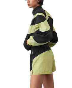 2025 vente en gros OEM sur mesure femmes été Nylon manches longues culture coupe-vent Polyester survêtement 2 pièces ensemble court personnalisé - Product Image 2