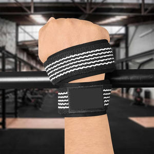 สายรัดข้อมือแปดแบบสำหรับออกกำลังกายออกกำลังกายยิมหนักออกแบบโลโก้ได้ตามต้องการ