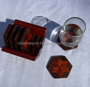 Posavasos de madera hecho a mano, duradero y elegante, perfecto para proteger superficies del anillo de bebidas, Ideal para el hogar, la Oficina y el exterior - Product Image 3