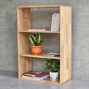 ชั้นวางหนังสือแบบตั้งพื้น 3 ชั้น รุ่นโมเดิร์น ขนาด 60x28x90 ซม. ทำจากไม้ยางพารา รุ่น KS68212 สำหรับห้องนั่งเล่น สำนักงาน หรือห้องนอน - Product Image 2
