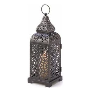 Linterna colgante de vela marroquí dorada de diseño clásico con linterna colgante de cristal naranja para decoración del hogar - Product Image 6