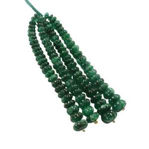 Cuentas de melón Rondelle talladas en Esmeralda, hebra de piedras preciosas verdes naturales para collar, pulsera, joyería hecha a mano, estilo de tendencia 2025 - Product Image 1