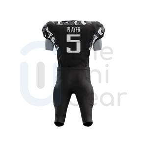 Nuevo diseño, nuevos uniformes de fútbol americano de color para equipos, camisetas y pantalones deportivos, venta al por mayor, ropa de fútbol negra transpirable - Product Image 5