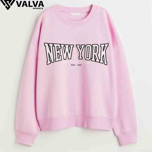 สเวตเชิ้ตแฟชั่นใหม่สำหรับผู้หญิงเสื้อสเวตเชิ้ตลำลองสำหรับผู้หญิงระบายอากาศได้ดีไซส์ใหญ่พิเศษออกแบบตามแบรนด์ของคุณ - Product Image 3