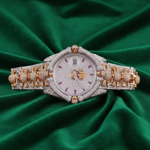 Reloj de Lujo Automático con Incrustaciones de Moissanita para Hombre y Mujer, Estilo Hip Hop, Resistente al Agua, con Aspecto de Diamante, Ideal para Regalo - Product Image 1